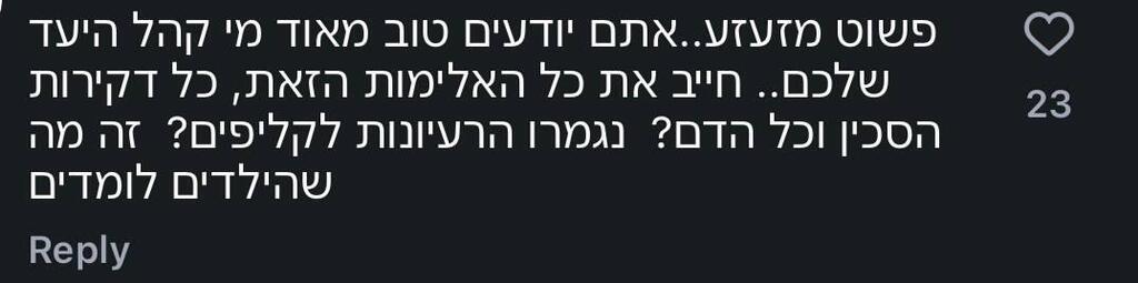 תגובה על הקליפ של נועה קירל