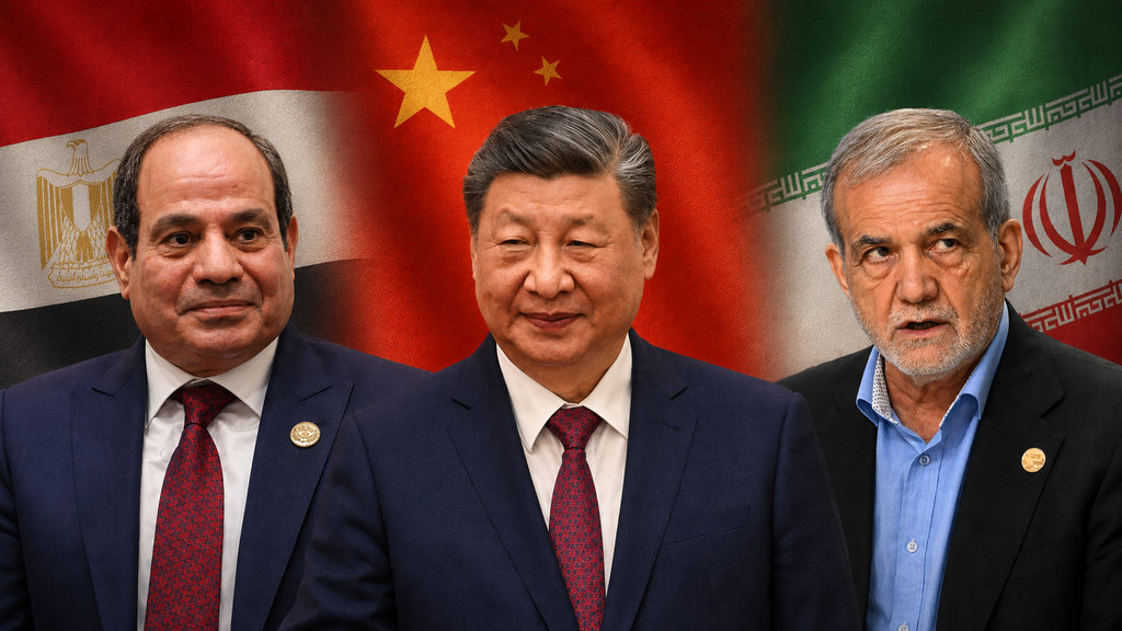Abdel Fattah el-Sisi, Xi Jinping, Masoud Pezeshkian (Photo: REUTERS/Evelyn Hockstein, Alexander NEMENOV / POOL / AFP) Xi, Sisi, Pezeshkian