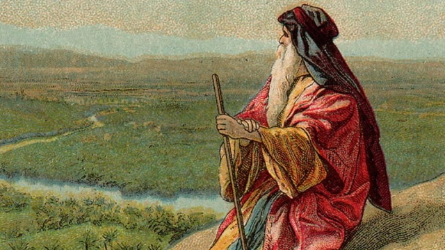 Moses seeing the Holy Land from across the Jordan River Moses seeing the Holy Land from across the Jordan River