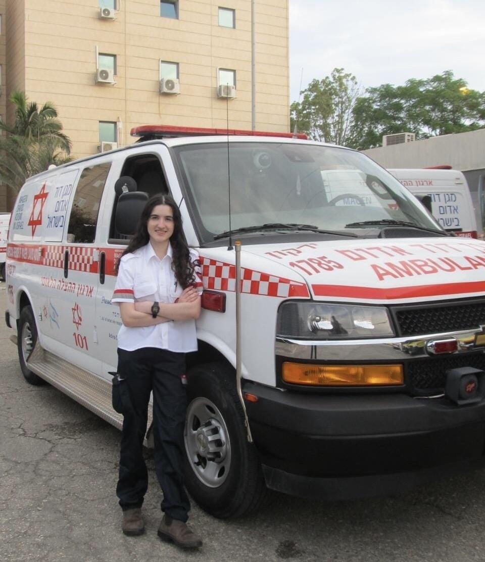 Michal Shamis, 17, works as a MDA first responder (Photo: Courtesy of MDA) Michal Shamis, 17, works as a MDA first responder