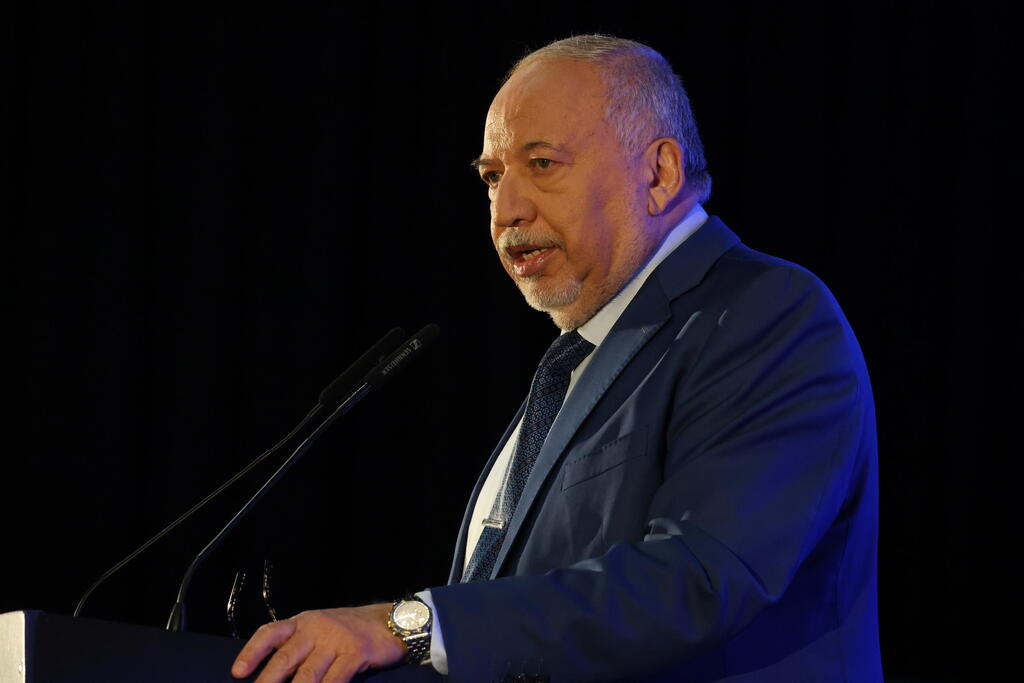 Yisrael Beytenu chairman Avigdor Liberman (Photo: Shaul Golan) כנס הבחירות של מפלגת ישראל ביתנו לכנסת ה-26