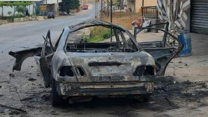 The vehicle from the village of Reman that was attacked הרכב מכפר רומאן שהותקף