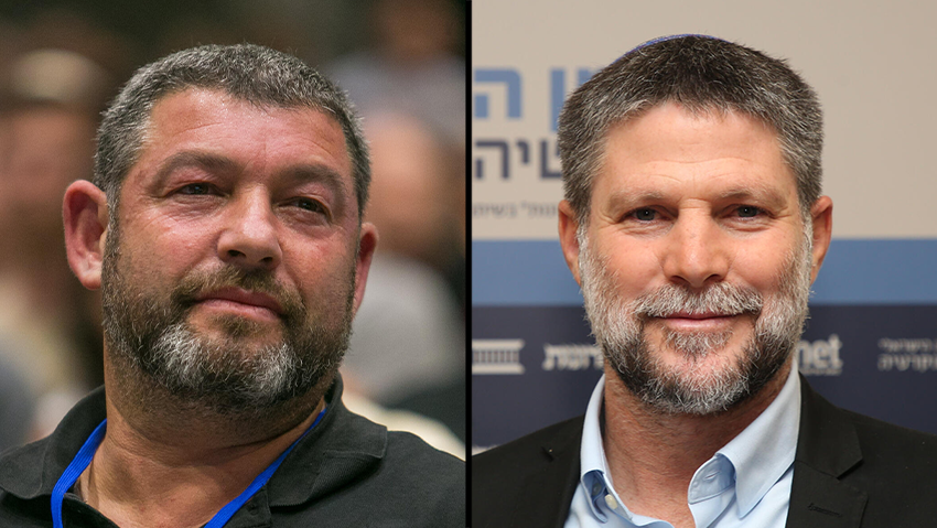 Brig. Gen. Ofer Winter and Bezalel Smotrich (Photo: Ido Erez, Ryan Frois) תת אלוף עופר וינטר ובצלאל סמוטריץ'