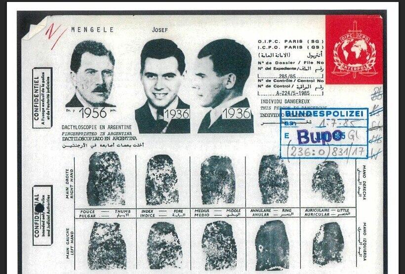 From the Mengele file (Photo: Swiss archives) יוזף מנגלה