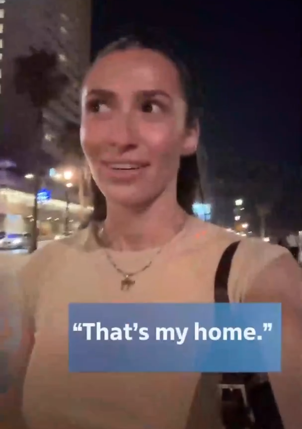 “It just felt so surreal, like being here and watching the sunset and just knowing that, like, that’s my home.” (Photo: Screen shot) Aliyah vlog recap