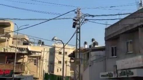 מטוב משטרתי מעל כפר כנא לאחר אירוע ירי