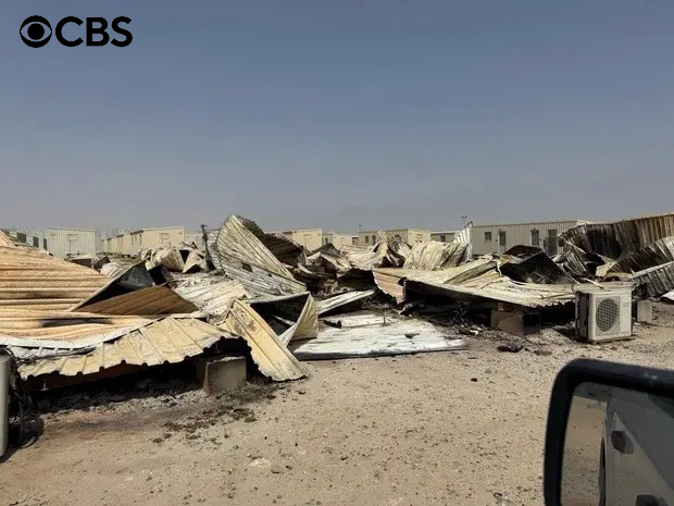 Photo: CBS הנזק שנגרם מירי איראני לצבא ארצות הברית