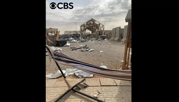 Photo: CBS הנזק שנגרם מירי איראני לצבא ארצות הברית