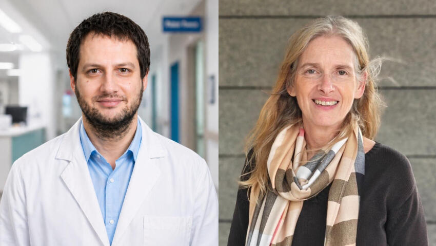 Dr. Roy Holland and Dr, Shlomit Manor (Photo: Nir Manor) ד"ר רועי הולנד וד"ר שלומית מנור