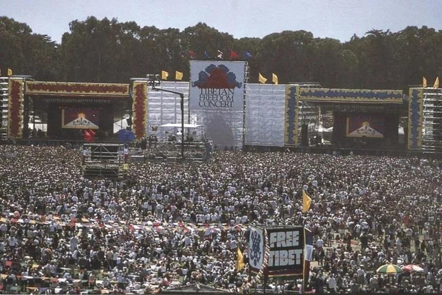 מופע מוזיקלי למען טיבט בסן פרנסינקו, 1996