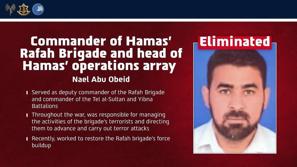 IDF statement following the elimination (Photo: IDF Spokesperson) Nael Abu Obeid