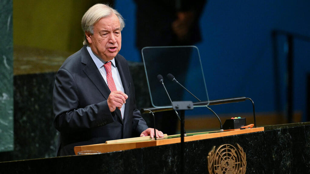 Failed to fulfill the organization's mission. UN Secretary-General Antonio Guterres (Photo: Angela Weiss / AFP) מזכ"ל האו"ם אנטוניו גוטרש עצרת או"ם העצרת הכללית
