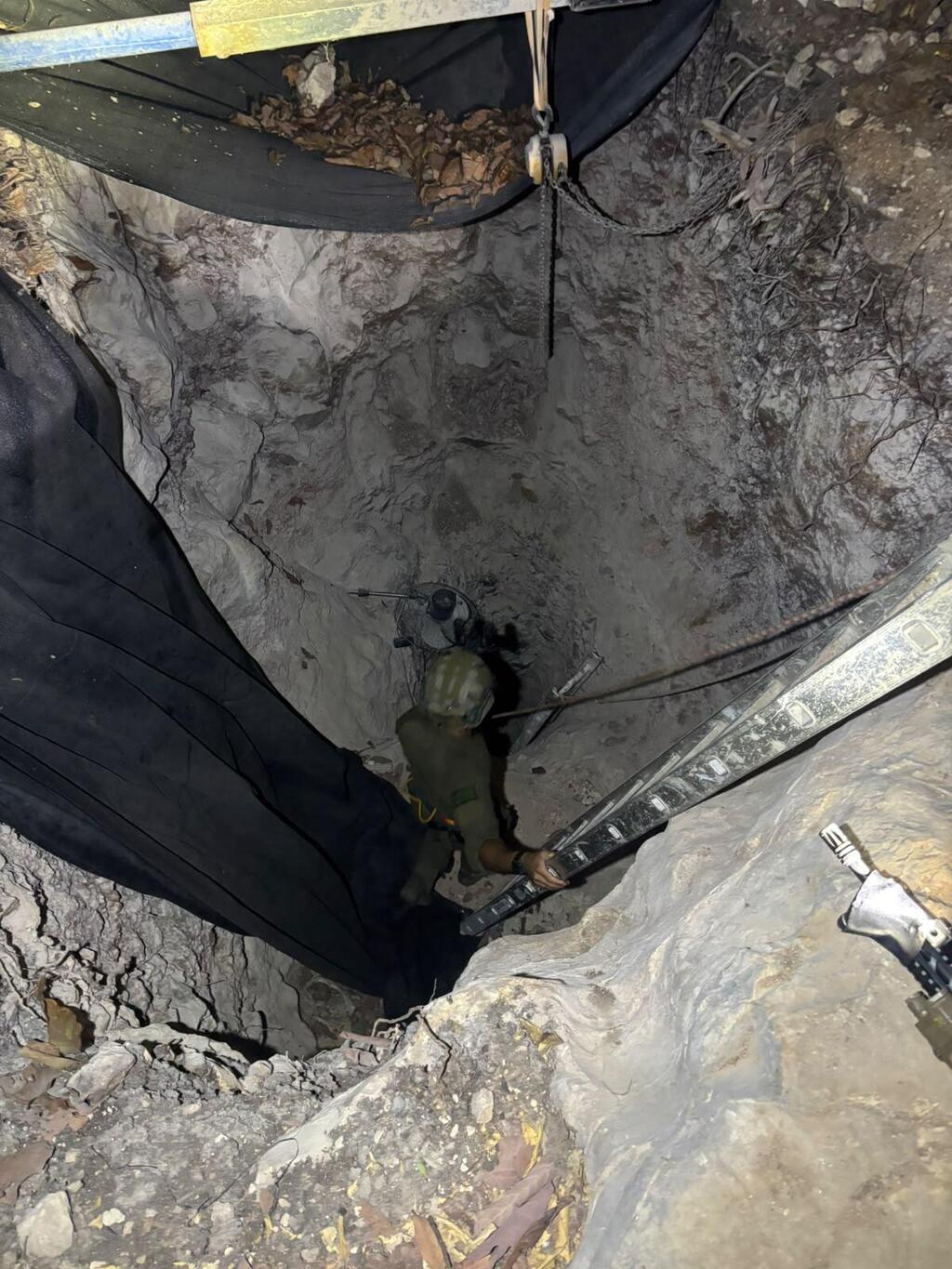 The alleged tunnel found near Qalqilya (Photo: IDF) במבצע לאיתור אמצעי לחימה: כוחות הביטחון איתרו שני פירים ושללו את החשד למנהרה