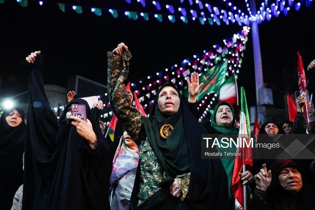 Photo: TASNIM חגיגות ב טהרן איראן לציון 200 ימים להפגנות תמיכה במשטר מאז תחילת המלחמה