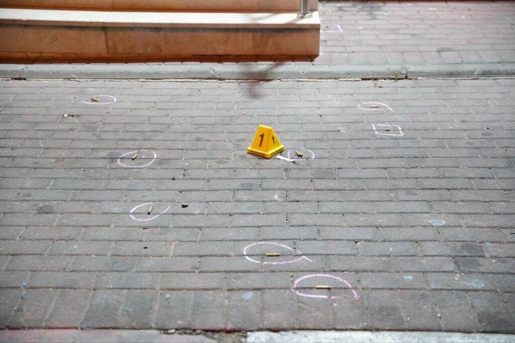 The scene of the shooting in Yafa an-Naseriyye (Photo: Israel Police) זירת הירי ביפיע שליד נצרת