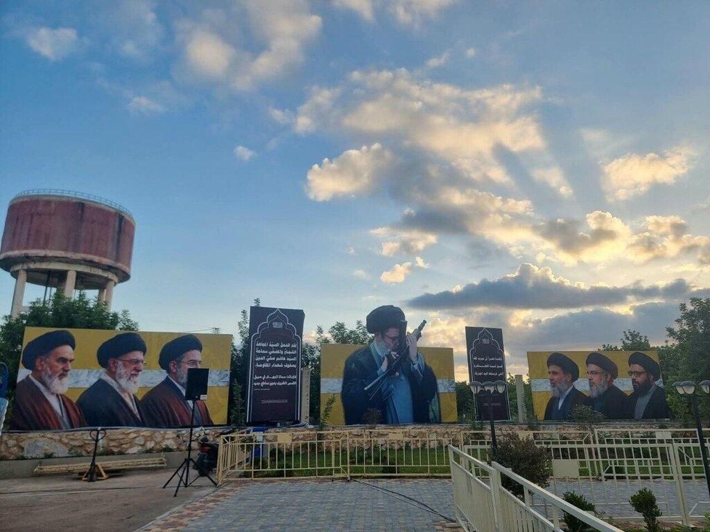 Preparations for a ceremony marking two years since the deaths of Hezbollah leaders Hassan Nasrallah and Hashem Safieddine הכנות לציון שנתיים למותם של חסן נסראללה והאשם ספי א-דין