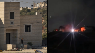 מתוך תיעוד השריפה, אחד מבתי משפחת טובאסי