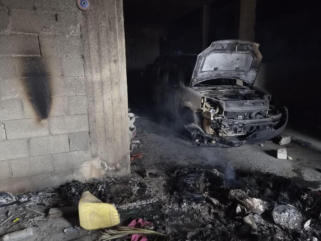 Damage after settlers allegedly set fire to a building in the Palestinian village of Jalud in the West Bank (Photo: Alex Gamburg) הנזק שגרמו מתנחלים בכפר הפלסטיני ג'אלוד