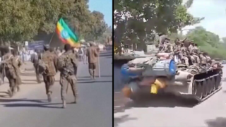 תיעודים מכיבוש העיירה אלמטה בחבל תיגראי אתיופיה על ידי כוחות הממשלה הפדרלית מידי המורדים