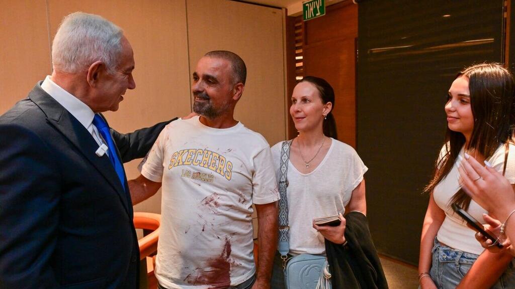 המפגש של הגיבור יניב חיון של טיסת הבלהות פליי דובאי עם ראש הממשלה בנימין נתניהו