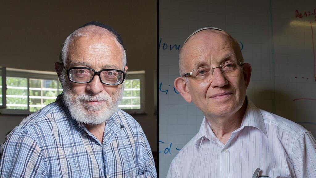 Professor David Kazhdan of the Hebrew University, left, and Professor Joseph Bernstein of Tel Aviv University (Photo: Karen Wolf) פרופ' יוסף ברנשטיין (מימין) ופרופ' דוד קשדן