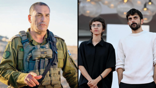 IDF Chief of Staff Lt. Gen. Eyal Zamir; filmmakers Yuval Abraham and Rachel Shor 