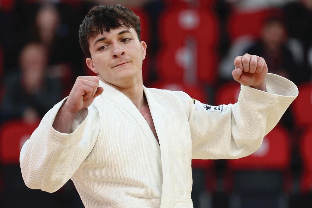 Izhak Ashpiz is tipped as a medal contender in the judo world championships (Photo: Giorgi Arjevanidze/ AFP) יצחק אשפיז