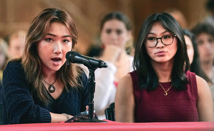 Discussion of sexual violence at Cornell. 'Groups of boys and men routinely bond over humiliating and exploiting women' (Photo: Matt Rourke, AP Photo/Matt Rourke) דיון באלימות מינית בקורנל