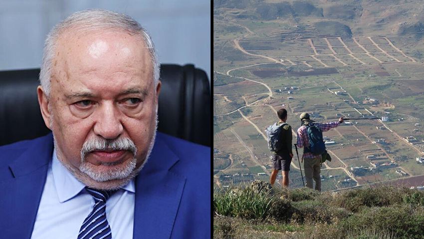 Avigdor Liberman, Mount Tammoun (Photo: Alex Kolomoisky, Yaron Botzer) הר טמון, אביגדור ליברמן