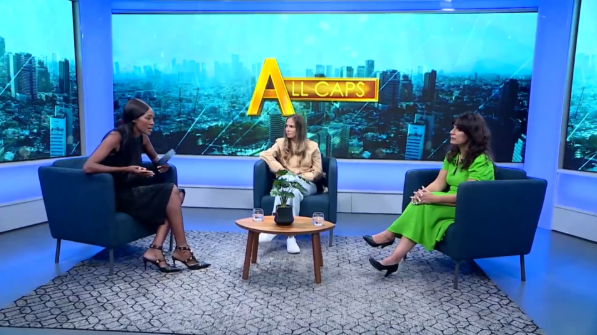 Nitsana Darshan-Leitner alongside regular panelists Sarai Givaty and Titi Ayanaw (RTL) (Photo: Screenshot) Nitsana Darshan-Leitner alongside regular panelists Sarai Givaty and Titi Ayanaw (RTL)