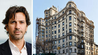 Amir Shriki, controlling shareholder of real estate company Aya New York, next to one of the company’s properties in Manhattan 