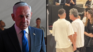 איש שכול צעק על בנימין נתניהו במהלך נאומו בטקס פעולות האיבה לציון אירועי ה7.10