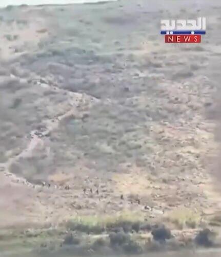 Footage from September showing migrants crossing mountainous terrain from Syria into northern Lebanon תיעוד מספטמבר של מהגרים חוצים אזור הררי מ סוריה לצפון לבנון
