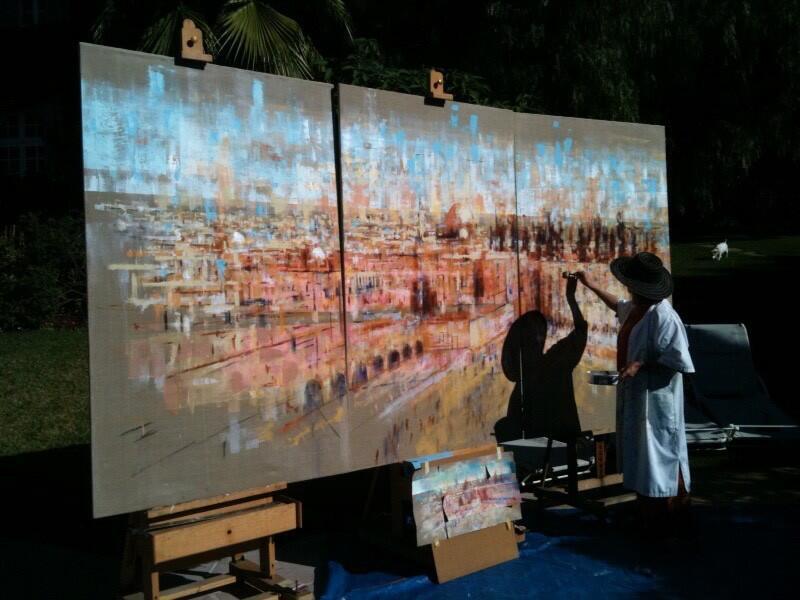 Hines painting (Photo: Courtesy) ברברה היינס, אמנית ופילנתרופית יהודייה