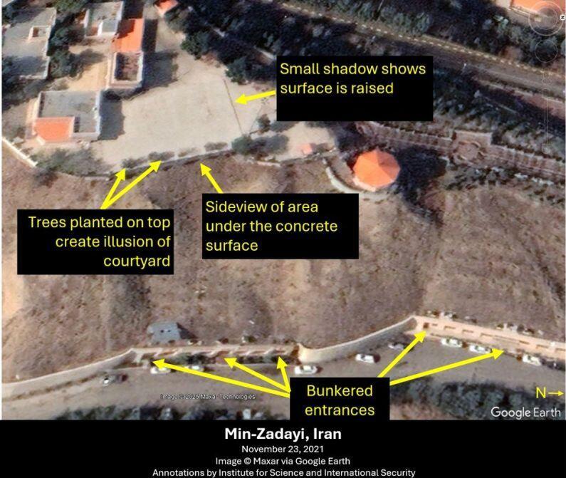 The website in November 2021 (Photo: ISIS Reports) תמונות לוויין שמציגות חידוש משמעותי של הפעילות במינזדאי, מתחם לפיתוח נשק גרעיני מצפון-מזרח לטהראן
