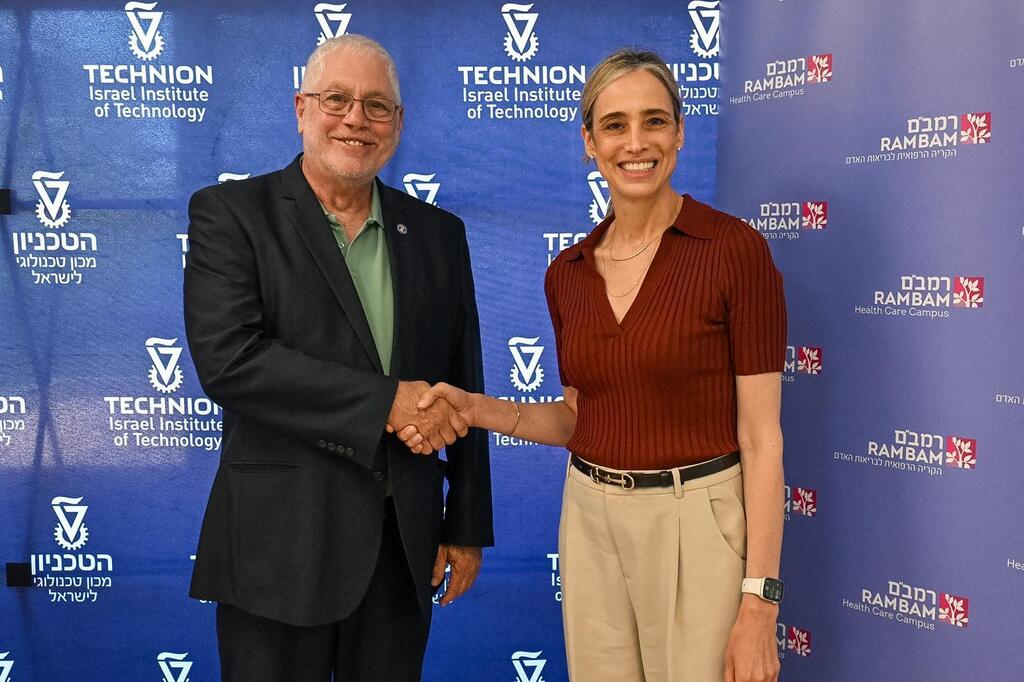 Technion President Professor Uri Sivan and Rambam Director General Dr. Michal Mekel (Photo: Rami Shlush, Technion) Technion President Professor Uri Sivan and Rambam Director General Dr. Michal Mekel signed the agreement