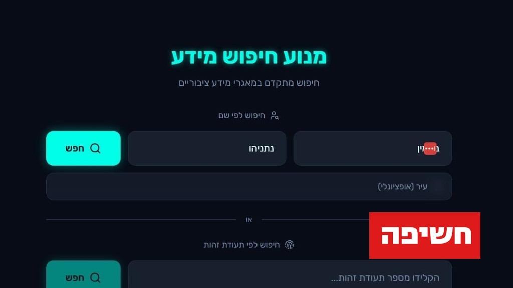 מתוך מאגר אגרון - שמכיל נתונים על כמעט כל אזרח ישראלי