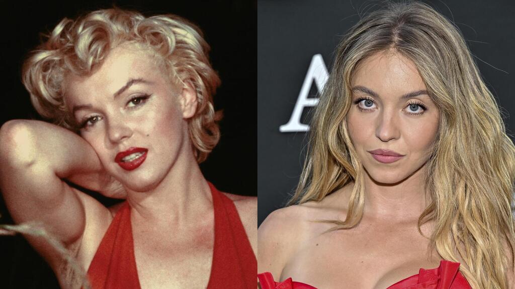 Sydney Sweeney and Marilyn Monroe (Photo: Baron/Hulton Archive/Getty Images, Evan Agostini/Invision/AP) מרילין מונרו סידני סוויני
