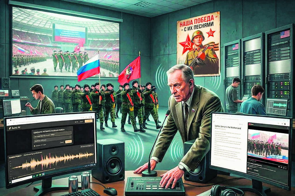AI-generated songs (Photo: AI) התעמולה הרוסית לא בוחלת גם בשימוש בשירים שנוצרו על ידי AI