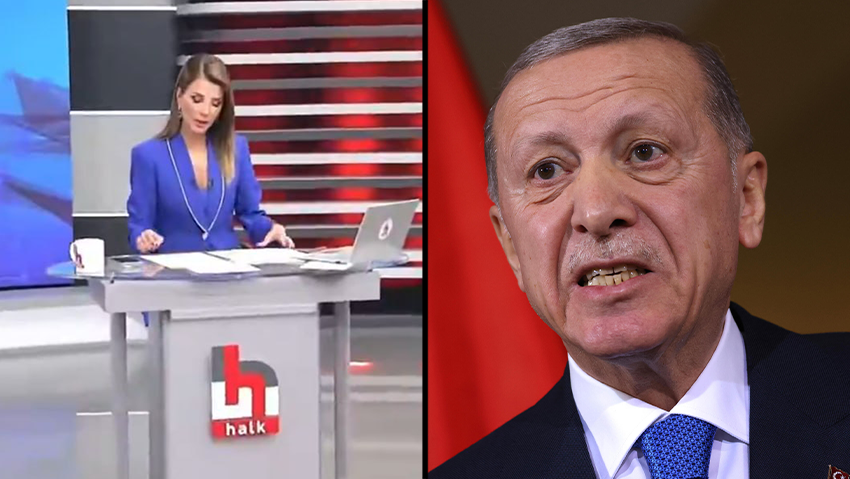 The moment Halk TV's live broadcast was cut off and Erdoğan (Photo: Sean Gallup/Getty Images) The moment Halk TV's live broadcast was cut off and Erdoğan