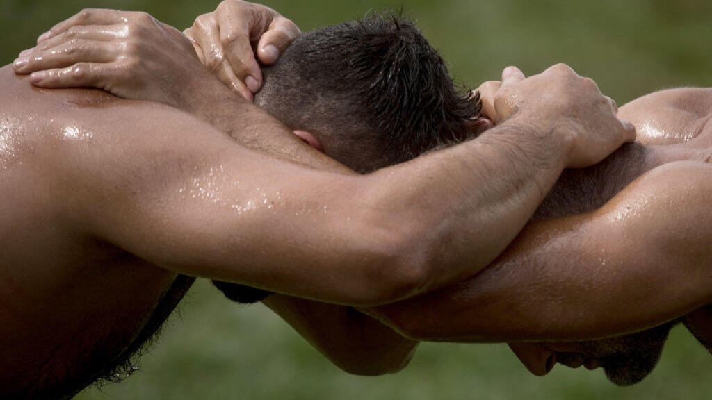 Oil wrestling is one of the world's oldest forms of wrestling still practiced today (Photo: Chris McGrath/Getty Images) היאבקות בשמן