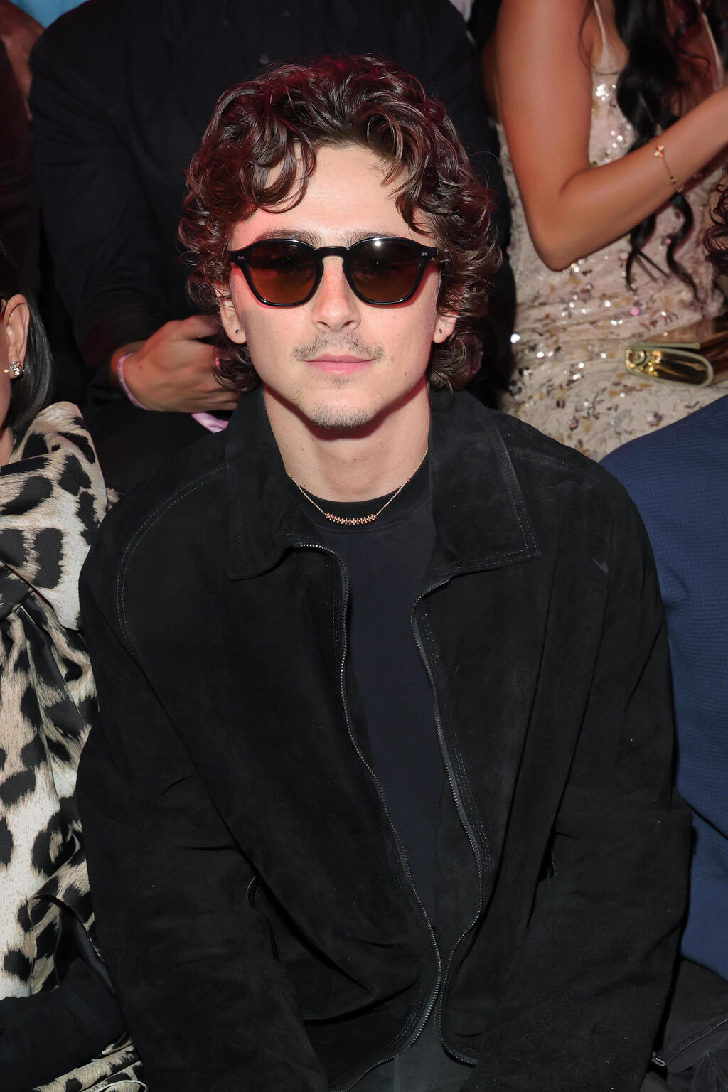 Front row: Timothée Chalamet (Photo: Frazer Harrison/Getty Images for Victoria's Secret) טימותי שאלאמה בתצוגת האופנה של ויקטוריה'ס סיקרט, 2026