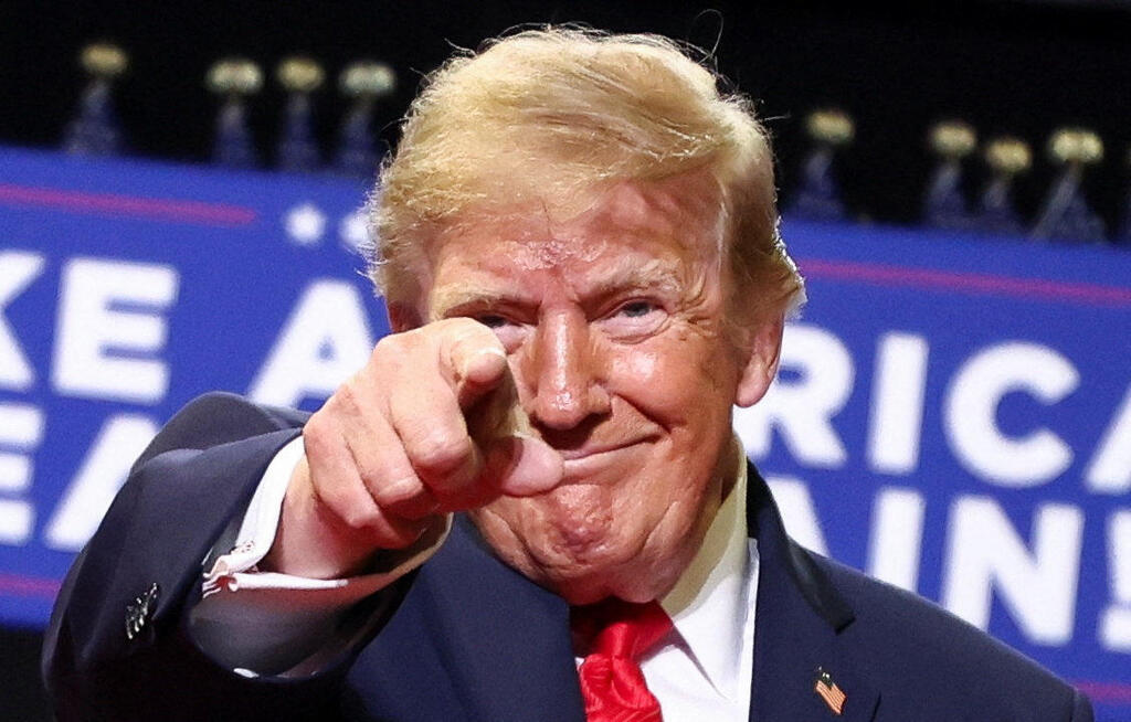 US President Donald Trump (Photo: REUTERS/Kevin Lamarque) נשיא ארה"ב טראמפ ב עצרת ב אוהיו למען הסנאטור ג'ון יוסטד 12 באוקטובר