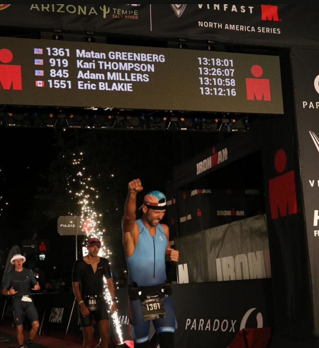 Photo: Courtesy Matan Greenberg completed two full Ironman triathlons