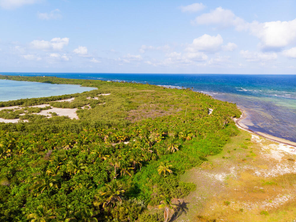 Aerial view of the Sian Ka'an nature reserve in Quintana Roo, Mexico (Photo: shutterstock / zstock) מבט מהאוויר על שמורת הטבע סיאן קאן שבמדינת קינטנה רו, מקסיקו