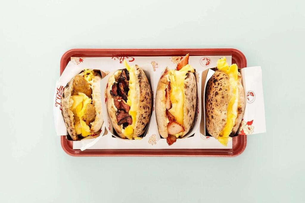 Breakfast pita sandwiches with eggs and assorted fillings at Safta's Table (Photo: Safta's Table) Breakfast pita sandwiches with eggs and assorted fillings at Safta's Table