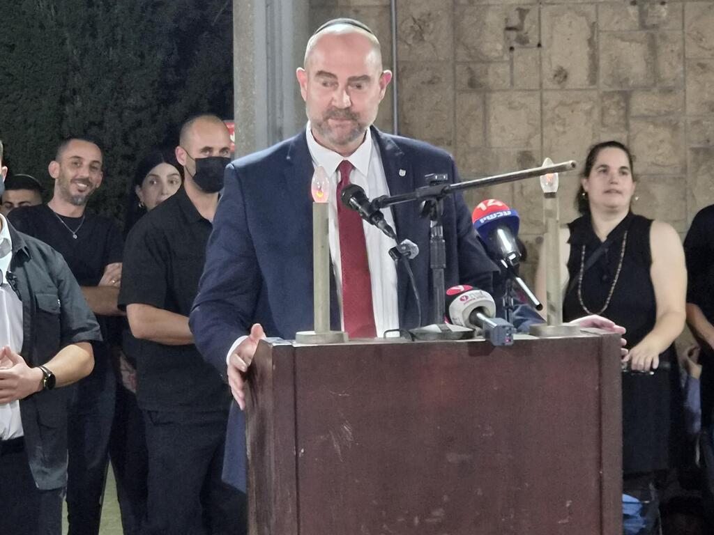 Knesset Speaker Amir Ohana (Photo: Ido Erez) אמיר אוחנה בהלוויתה של שפי פז