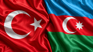 Turkey and Azerbaijan Flags 