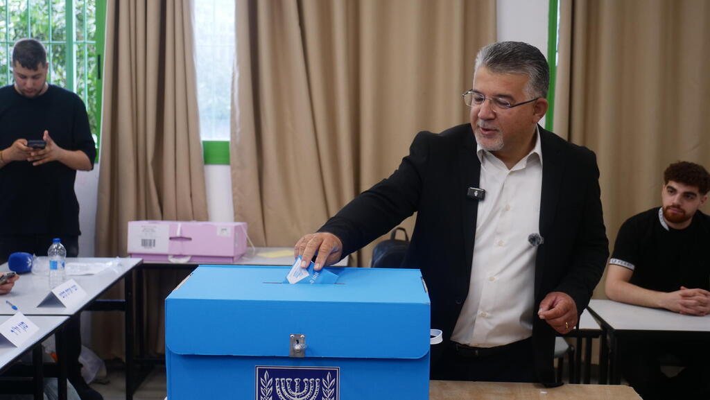 Joint List leader Yousef Jabareen (Photo: Yaron Sharon) יוסוף ג'אברין בחירות