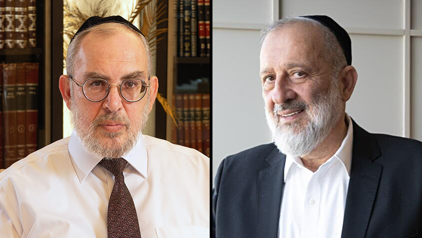 Concerned about being left in the opposition; Deri and Asher (Photo: Alex Kolomoisky, Yuval Chen) אריה דרעי יעקב אשר